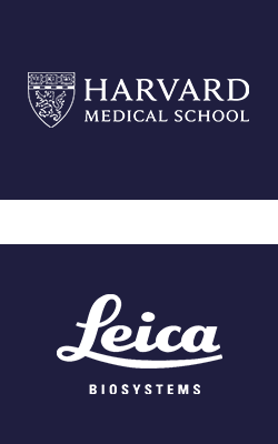 Harvard Medical School and Leica Biosystems logos