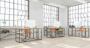 A bright and open office space